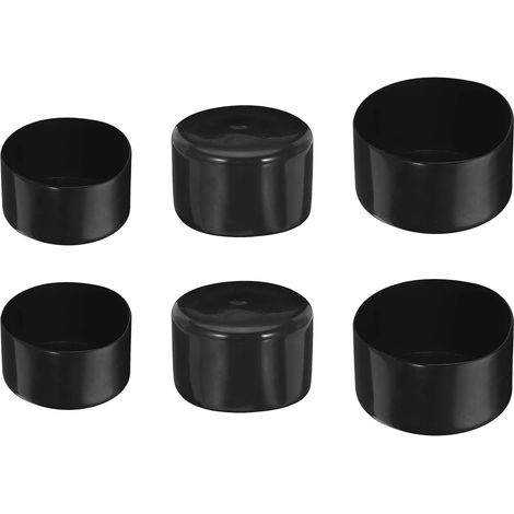 Set Mit 6 Endkappen Aus Pvc-gummi, Flexibler Schutz Für Runde Rohre, Zäune Und Möbel