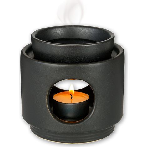 Mattschwarzer Kerzenbrenner Aus Keramik, Diffusor Für Ätherische Öle, Kerzenhalter Aus Gegossenem Wachs, Für Wohnzimmer Und Schlafzimmer