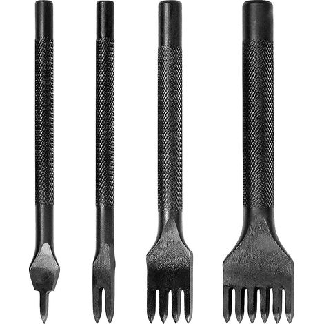4-teiliges Ahlenset Für Leder, Kohlenstoffstahl, 1/2/4/6 Zähne, 5 Mm Zahnteilung, Für Bastelarbeiten Und Näharbeiten