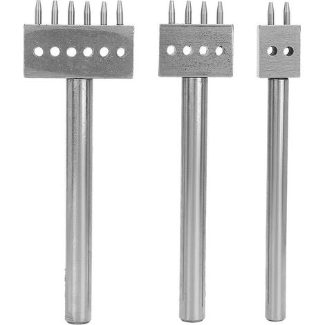 3-teiliges Ahlenset, Kohlenstoffstahl, Lederlochwerkzeug, 6 Mm, Für Diy-bastelarbeiten