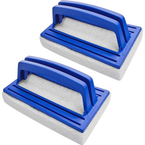 2-teiliges Schwammbürsten-set, Hochdichter Kunststoff, Weiche Zellulose, Für Schwimmbad, Spa, Badewanne