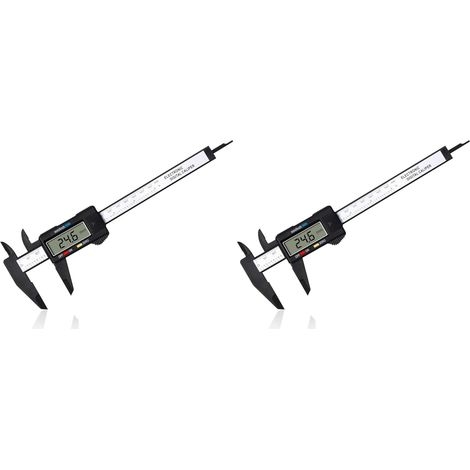 Set Aus 2 Digitalen 150-mm-messschiebern Mit Lcd-display Zur Messung Von Außen- Und Innentiefen, Werkstattwerkzeug