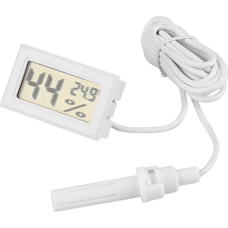 Thermometer-hygrometer Mit Externer Sonde, Digitalem Lcd-display, Messbereich -50 Bis 70 Grad, Für Kühlschrank Und Küche