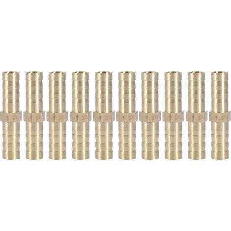 10 Stück Messing-fittings, Gerade 2-wege-verbinder, Schlauch, 8 Mm, Für Luft, Wasser Und Öl