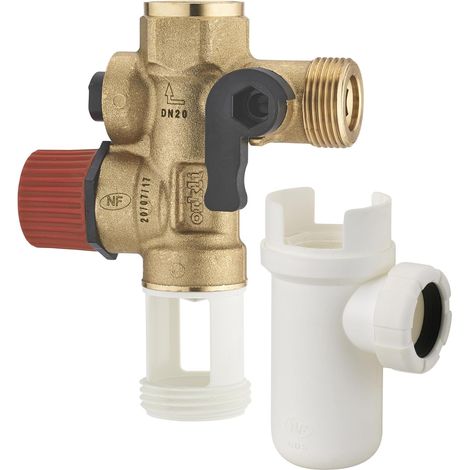 Sicherheitsgruppensatz Für Rechte Seite, Messing, Nf-standard, Verstellbarer Siphon, Warmwasserbereiter