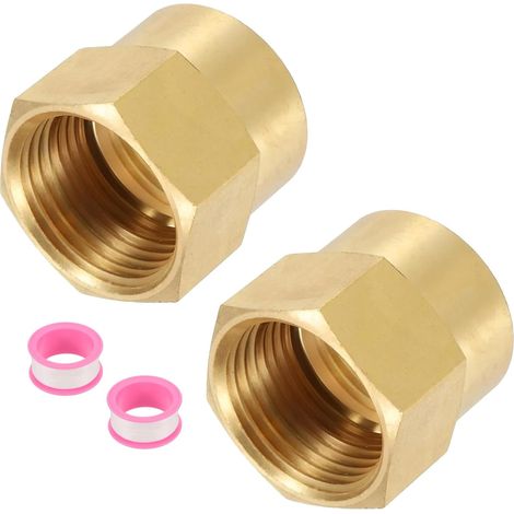 Rohrverschraubungen, Messing, 3/4" Ght Innengewinde, 3/4" Npt Innengewinde, Sechskant, Sanitär