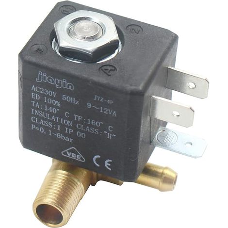 Messing-magnetventil 3 Mm Nc 2/2-wege Ac 230 V G1/8 Für Wasser, Dampf Und Gas