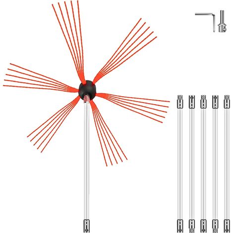 Schornsteinfegerstangen, Flexibles Nylon, Schornsteinbürste, Pelletofen, Metall- Oder Ziegelrauchrohr