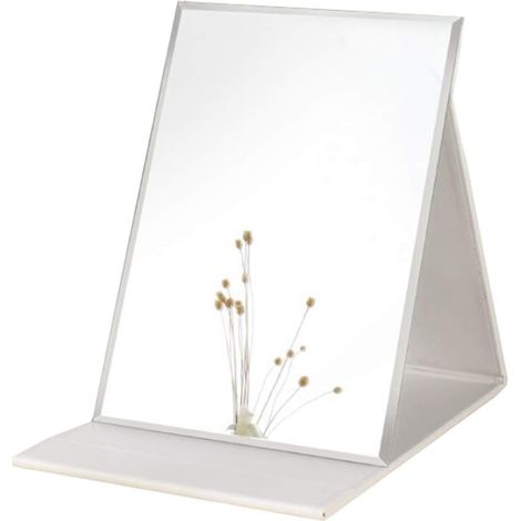 Faltbarer Kosmetikspiegel Aus Pu-leder Mit Hd-glas Und Verstellbarem Winkel Für Reisen, Büro Und Zuhause