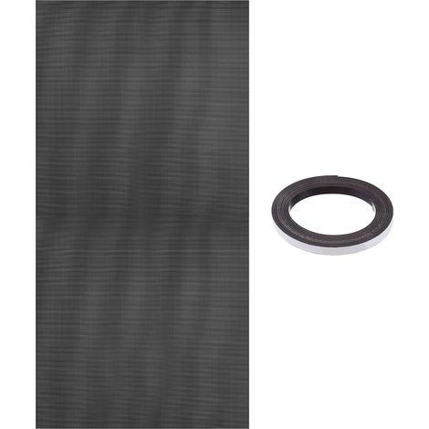 Pvc-staubfilter 100 X 50 Cm, 0,8 Mm Löcher, Pc-lüfterschutzgitter Mit Magnetstreifen, Schwarz