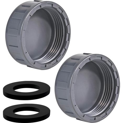 Stück 50-mm-pvc-gewindestopfen Mit Dichtungsscheibe Für Industrielle Wasserleitungen