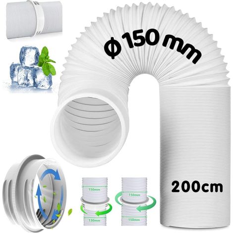 Abluftrohr, Durchmesser 130 Mm Oder 150 Mm, Länge 200 Cm, Für Klimaanlage Und Wäschetrockner