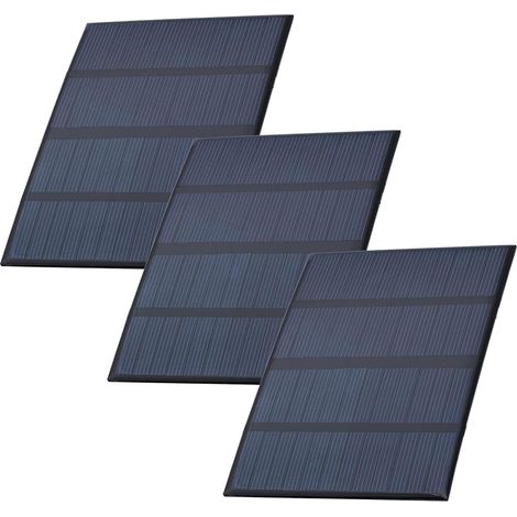 3er-pack Kompakte 5v 1,5w Polysilizium-solarzellen Für Handyakku Und Garten