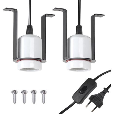 E27-fassungen, Hitzebeständige Keramik, 1,5 M Kabel, Schalter, Befestigungsschrauben, Reptilien-terrarium
