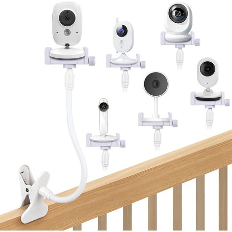 Babyphone-halterung, Flexibel, Kein Bohren Erforderlich, Aluminium Und Silikon, Verstellbar, Für Kinderbett