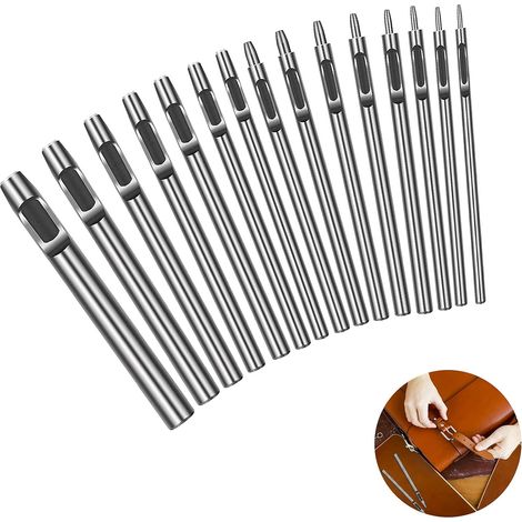 15 Lederahlen, Stahl, 0,5 Mm Bis 6 Mm, Heimwerkerwerkzeug, Tasche, Schuh, Kleidung