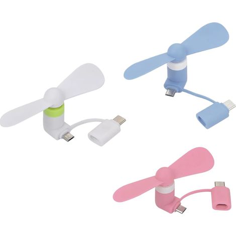 3er-pack Mini-usb-typ-c-lüfter, Drehbar, Tpe, Smartphone