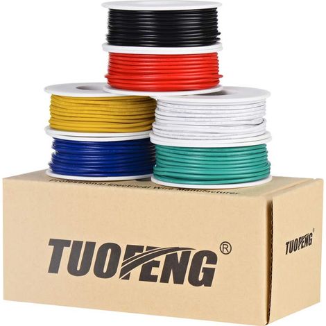 Spulen Elektrokabel, Pvc 18awg, Verzinntes Kupfer, 300 V, Zum Selbstverlegen