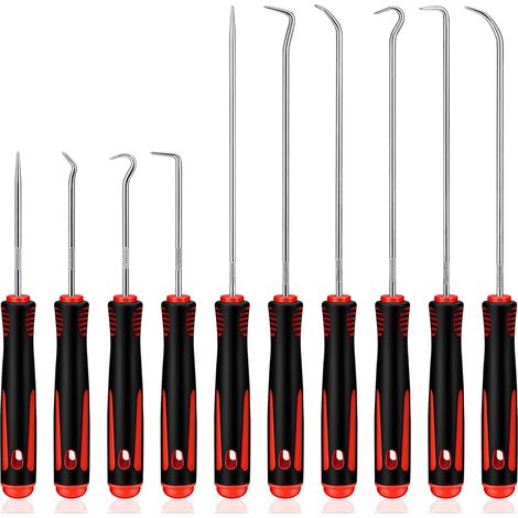 10 Haken, Chromstahl, Ergonomischer Griff, Präzisionswerkzeug, Öldichtungen, Autoreparatur