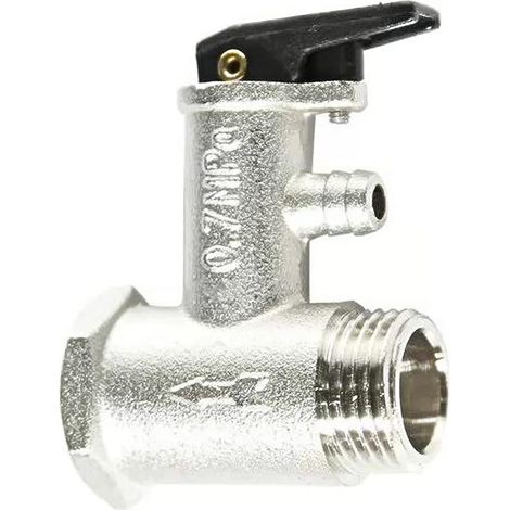 Sicherheitsventil Aus Vernickeltem Messing, 7 Bar, 100 °c, 1/2"-gewinde, Für Warmwasserbereiter