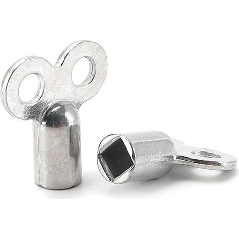 2-teiliges Entlüftungsschlüssel-set, 5-mm-vierkantantrieb, Zinklegierung, Für Heizkörper, Universell