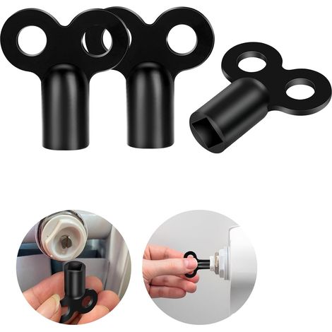Set Mit 3 Universal-heizkörperentlüftungsschlüsseln, Zinklegierung, 5 Mm Vierkantloch, Zentralheizung
