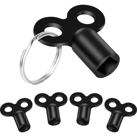 Satz Mit 5 Universal-heizkörperentlüftungsschlüsseln, Zinklegierung, 5-mm-vierkantantrieb, Kompakt, Für Zentralheizung