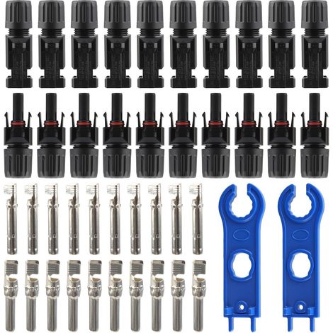 10 Paar Mc4-steckverbinder, Ip67 Wasserdicht, Werkzeug Inklusive, 6 Mm² Kabel, Solarpanel
