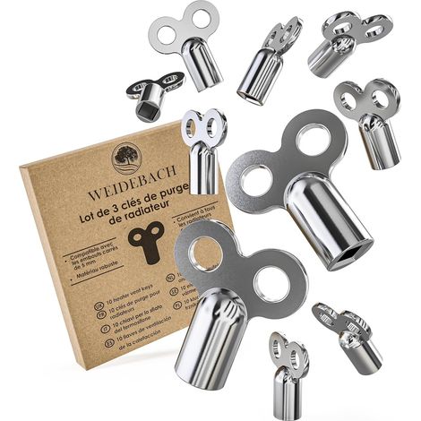 Set Mit 10 Robusten 5-mm-entlüftungsschlüsseln Aus Aluminiumlegierung Für Heizkörper