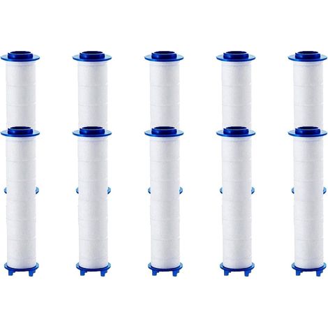 10 Filter, Baumwolle, 6,5 Cm, Herausnehmbare Kartuschen, Universal-duschkopf, Dusche