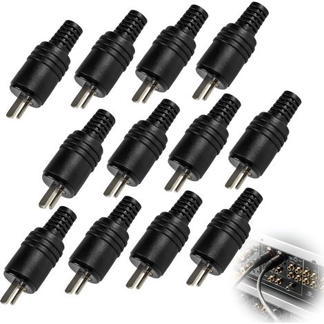 12 Din 2-pin-lautsprecherstecker, Lötfreier Audioanschluss, Schraubklemmen, Für Verstärker Und Lautsprecher