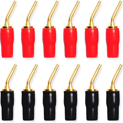 12 Anschlüsse, 2-mm-bananenstecker, Vergoldet, Schraubklemmung, Hifi-system