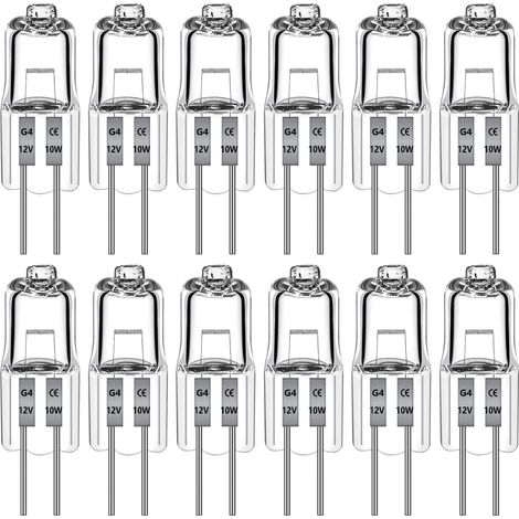 12 G4-halogenlampen, 10 W, 12 V, Dimmbar, Warmweiß 2700 K, Cri 99, Für Küchenleuchter