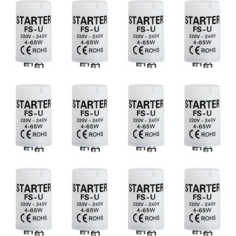 12 Starter, Universal 4-65w, Leuchtstoffröhre, Led, 220-240v, Einfache Installation