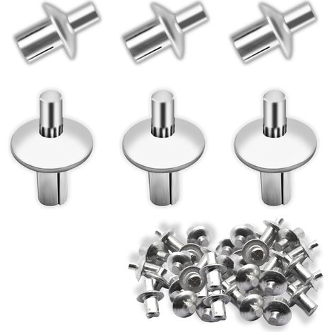 150 Nieten, 5 X 11 Mm Rundkopf, Aluminium, Spreizhammer, Metall, Holz, Kunststoff