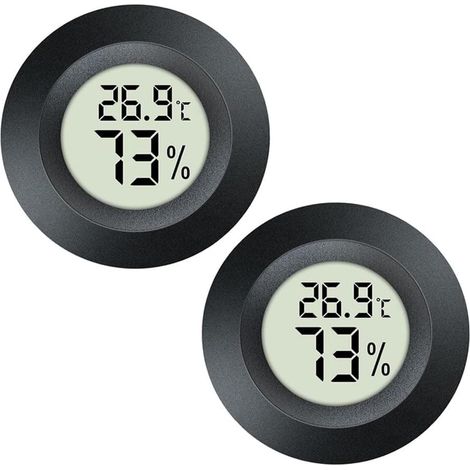 Set Mit 2 Hygrometern, Digitalthermometern, Genauigkeit +/-1°c, Für Innen- Und Außenbereich, Reptilienhaltung/haustierhaltung