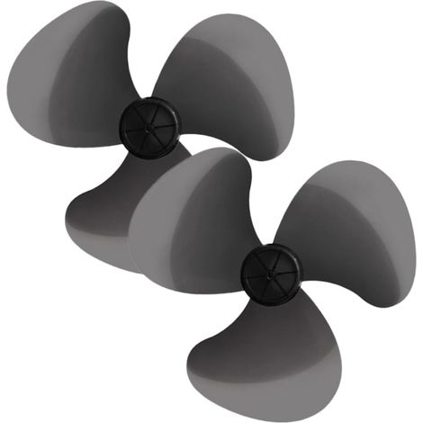 Ventilatorflügel, Transparenter Schwarzer Kunststoff, 35 Cm, Durchmesser 6,6 Cm, Für Tisch-/wandventilator