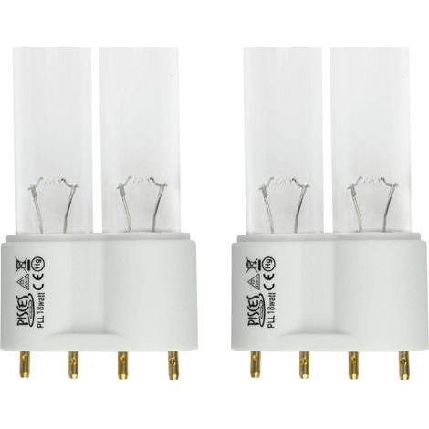 2er-pack 18-w-pll-uv-lampen, Ersatzröhren Für Teichfilter, 220 Mm Länge