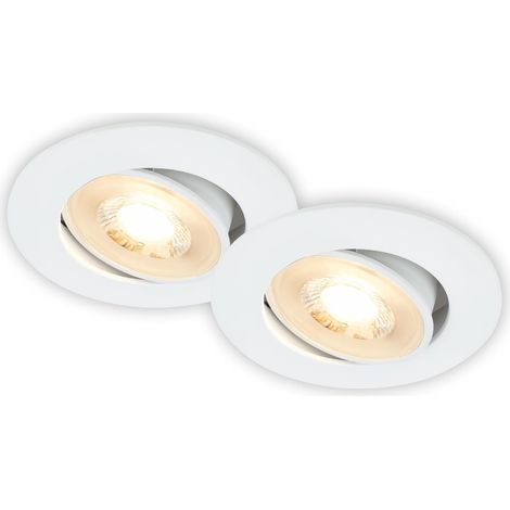 Set Mit 2 Led-einbaustrahlern, Verstellbar, Warmweiß, 420 Lm, Für Wohnzimmer, Küche, Flur