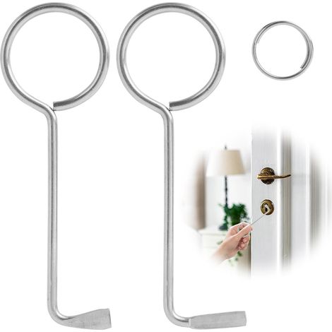 Hauptschlüssel, Polierter Stahl, Einsteckschloss, Innentür, Profi-set