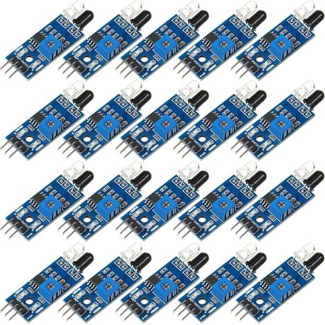 20-sensor-modul, Infrarot-hindernisvermeidung, 3-draht-reflexion, Einstellbar 2–30 Cm, Arduino-roboter