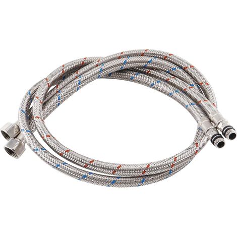 2-teiliger Flexibler Schlauch, 80 Cm, Edelstahl, G3/8 M10, Küche/badezimmer