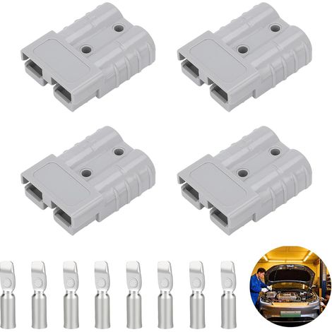 Anderson-steckverbinder, 50 A, 600 V, Schnellstecker, Kupferstifte, Gummikappe, Solarbetrieben