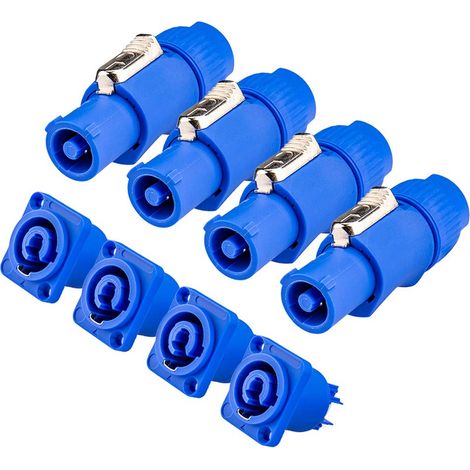 4er-pack Powercon 3-pin-adapterstecker (männlich Und Weiblich) Für Bühnenbeleuchtung