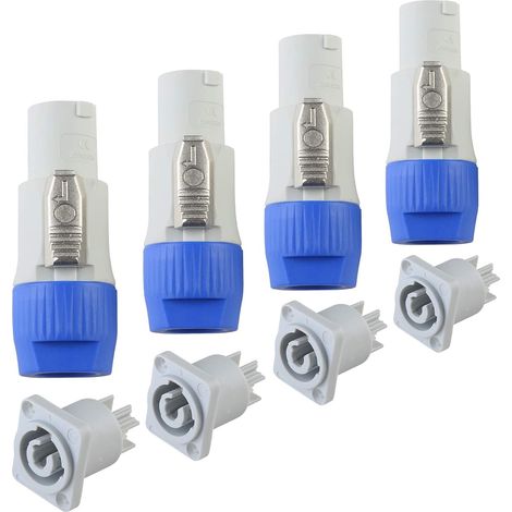 4er-pack Powercon 3-pin-stecker (männlich Und Weiblich) Für Bühnenbeleuchtungs-stromkabel