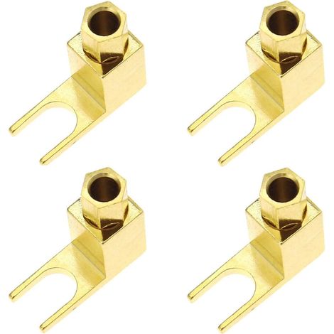 4-adriger Kabelanschluss, Bananenstecker-auf-schaufelstecker-adapter, Vergoldetes Kupfer, Für Lautsprecher Und Verstärker