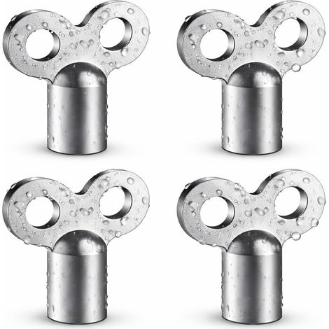 Set Mit 4 Robusten Universal-entlüftungsschlüsseln Für Heizkörper Zur Wartung Von Heizungsanlagen Im Haus