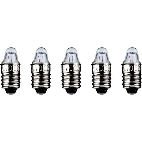 5er-pack Linsenförmige Glühbirnen, E10-sockel, 0,5 W, 2,2 V Dc, Für Dekorative Beleuchtung