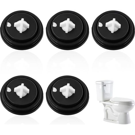 Set Mit 5 Wc-spülstopfen Ø 27 Mm Und Membran, Wc-dichtungsdichtungen, Schwarz-weißes Gummi, Standardspülkasten