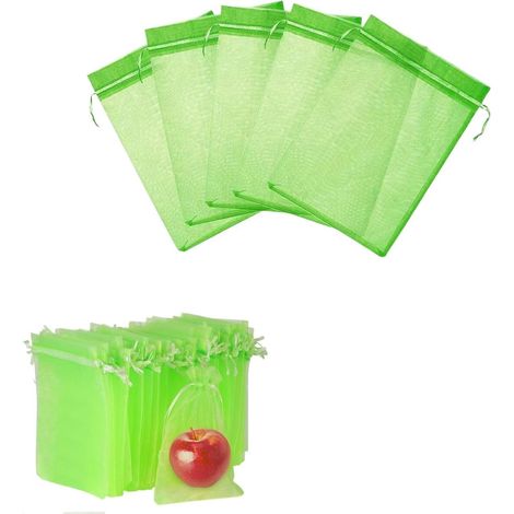 50er-packung Obstschutzbeutel, Kordelzug, Atmungsaktives Organza, Vogel- Und Insektenabweisend, Für Garten Und Weinberg
